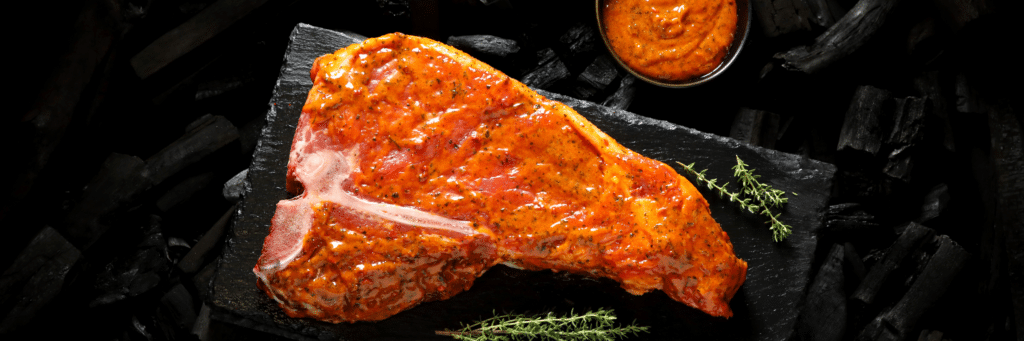 Butter style t bone steak