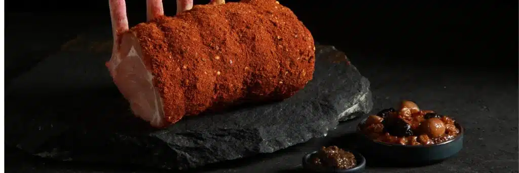 Χοιρινό με τρούφα και γλυκά φρούτα