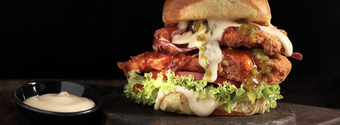 Crusty chicken burger 2550x850