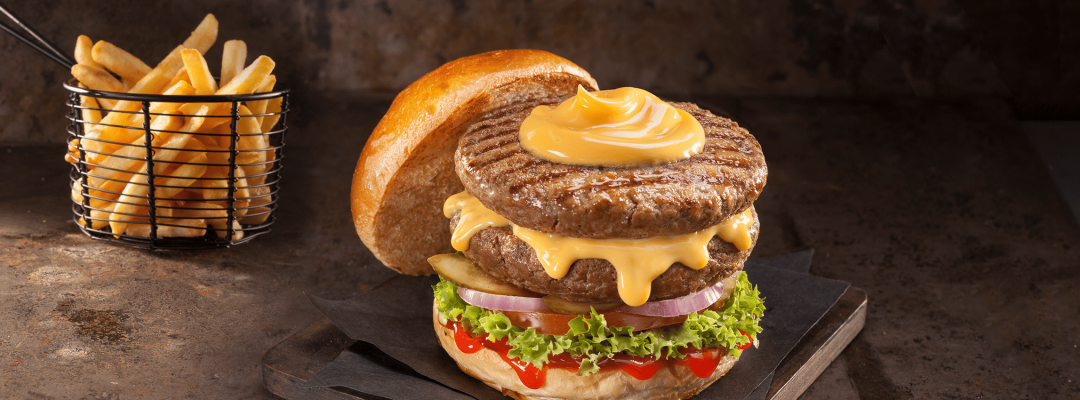 Provil - Double burger με cheddar sauce