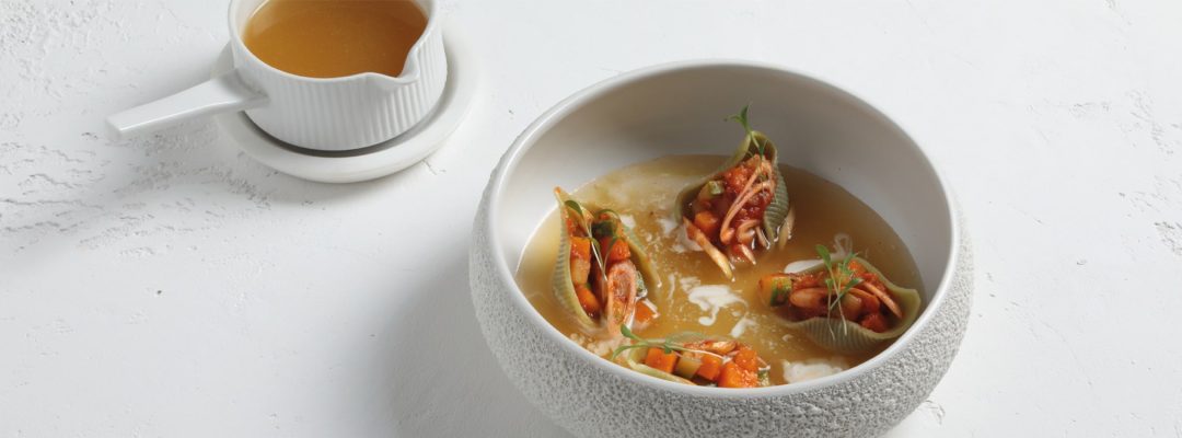 Γεμιστά conchiglie με καρέ λαχανικών