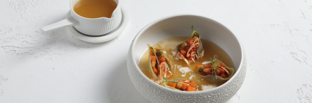 Γεμιστά conchiglie με καρέ λαχανικών