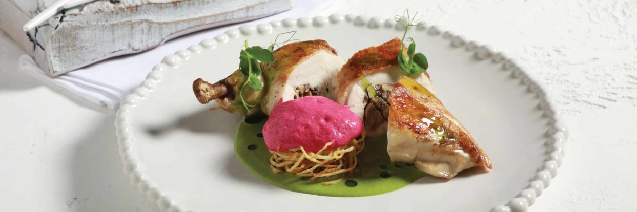 Γεμιστό κοτόπουλο με μανούρι