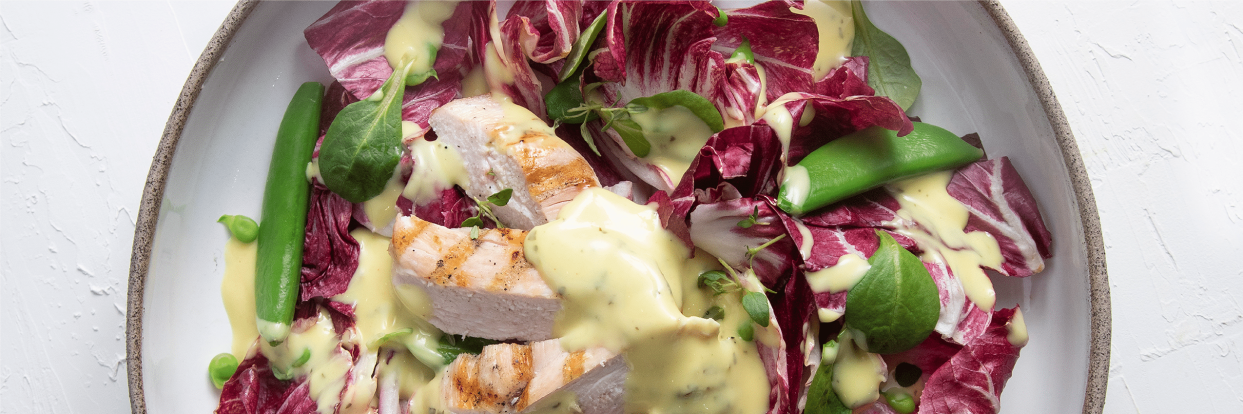 Σαλάτα radicchio με ψητό κοτόπουλο